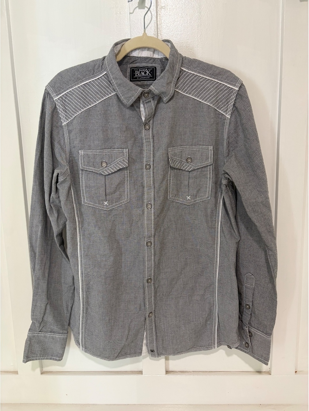 Men’s BUCKLE BLACK LONG SLEEVE SHIRT